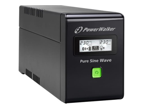 UPS POWERWALKER LINE-INTERACTIVE 800VA 2X PL 230V, PURE SINE WAVE, RJ11/45 IN/OUT, USB, LCD-1151374