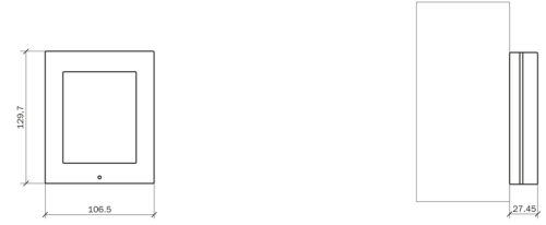 9155021 - Płyta czołowa do montażu natynkowego dla 1 modułu - wymiary.png