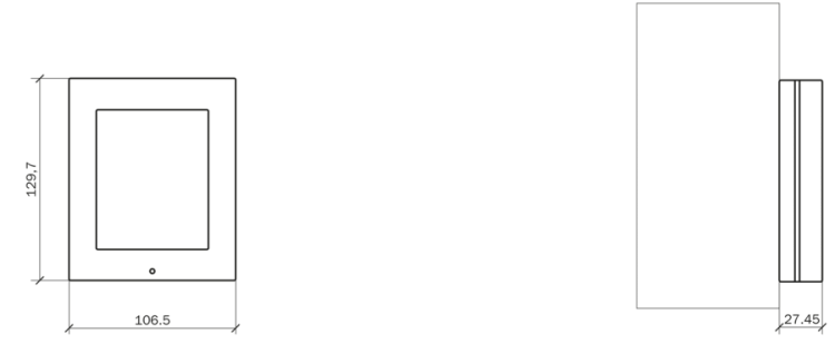 9155021 - Płyta czołowa do montażu natynkowego dla 1 modułu - wymiary.png