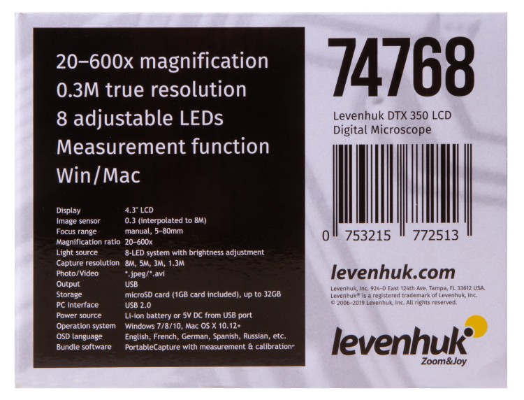 Mikroskop cyfrowy Levenhuk DTX 350 LCD-1439590