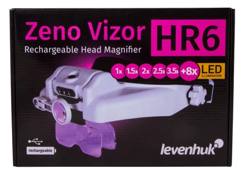 Lupa nagłowna Levenhuk Zeno Vizor HR6 z akumulatorem-1467490