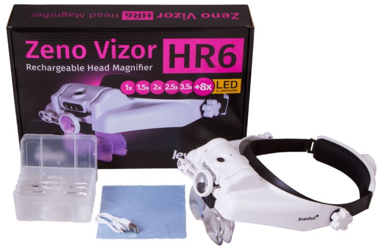 Lupa nagłowna Levenhuk Zeno Vizor HR6 z akumulatorem-1467480
