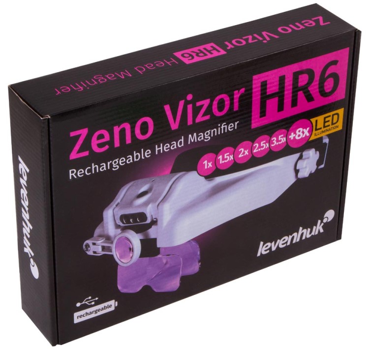 Lupa nagłowna Levenhuk Zeno Vizor HR6 z akumulatorem-1467489