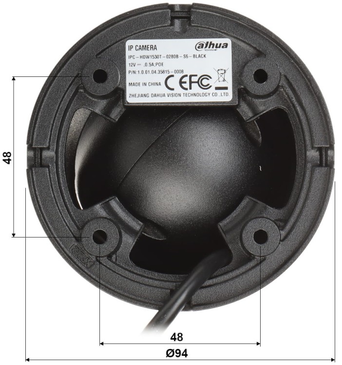 KAMERA IP IPC-HDW1530T-0280B-S6-BLACK - 5Mpx 2.8mm DAHUA-1321428