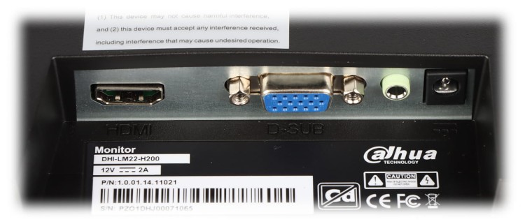 MONITOR VGA, HDMI, AUDIO LM22-H200 21.45" DAHUA-1323855