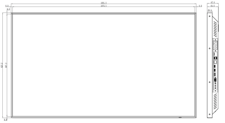 MONITOR HDMI, DP, VGA, AUDIO, USB, RJ45 LM49-S400 49" - 4K UHD DAHUA-1324009