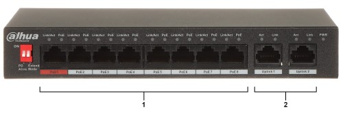 SWITCH POE PFS3010-8ET-96-V2 8-PORTOWY DAHUA-1327401