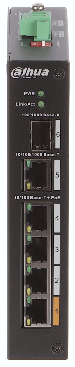 SWITCH PRZEMYSŁOWY POE PFS3106-4ET-60-V2 4-PORTOWY SFP DAHUA-1327669