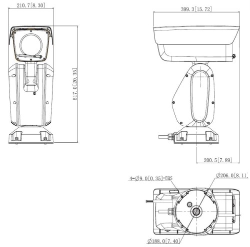 KAMERA IP SZYBKOOBROTOWA ZEWNĘTRZNA PTZ85260-HNF-PA - 1080p, 5.6... 336mm DAHUA-1323964