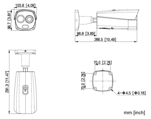 HYBRYDOWA KAMERA TERMOWIZYJNA IP TPC-BF2241-TB7F8-S2 7.0mm - 960p, 8.0mm - 4Mpx DAHUA-1517613