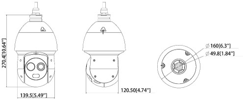 HYBRYDOWA KAMERA TERMOWIZYJNA IP TPC-SD2221-B7F8 7mm - 960p, 8mm - 1080p DAHUA-1331374