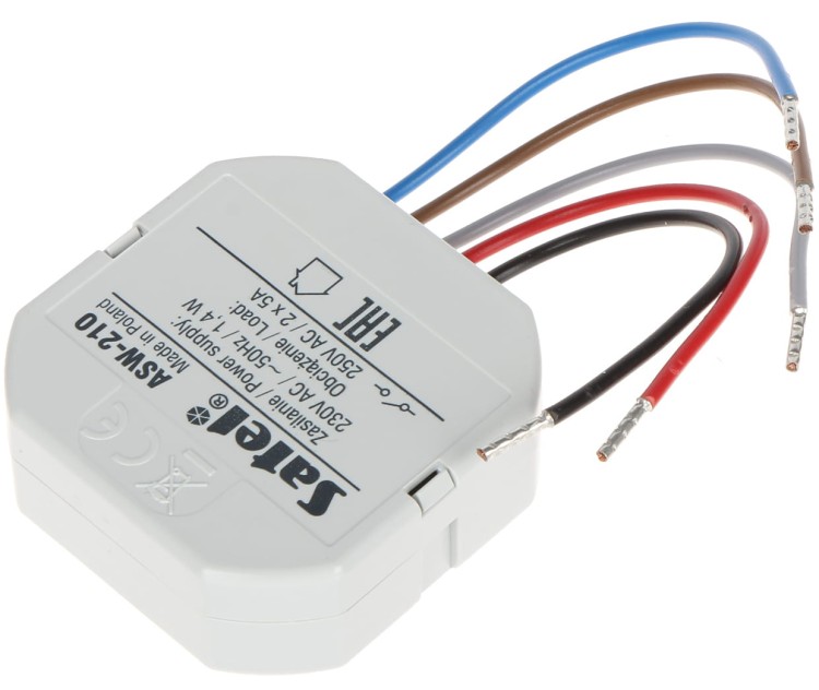 BEZPRZEWODOWY DWUKANAŁOWY STEROWNIK 230V AC ASW-210 ABAX/ABAX2 SATEL-1338760