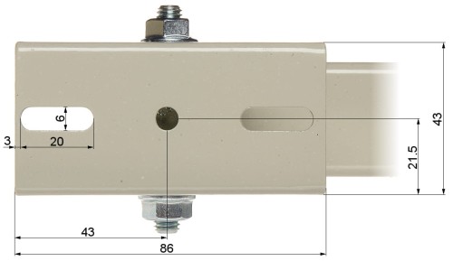 UCHWYT OBUDOWY NA SŁUP BRP-20W-1354048