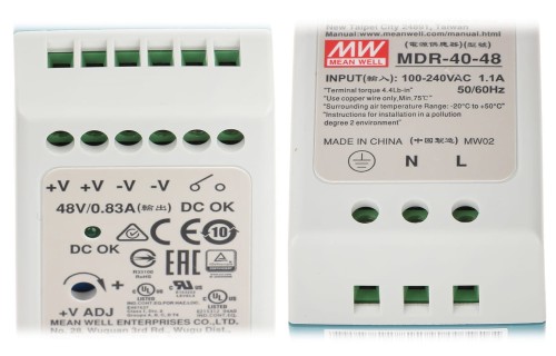 ZASILACZ IMPULSOWY MDR-40-48 MEAN WELL-1332165