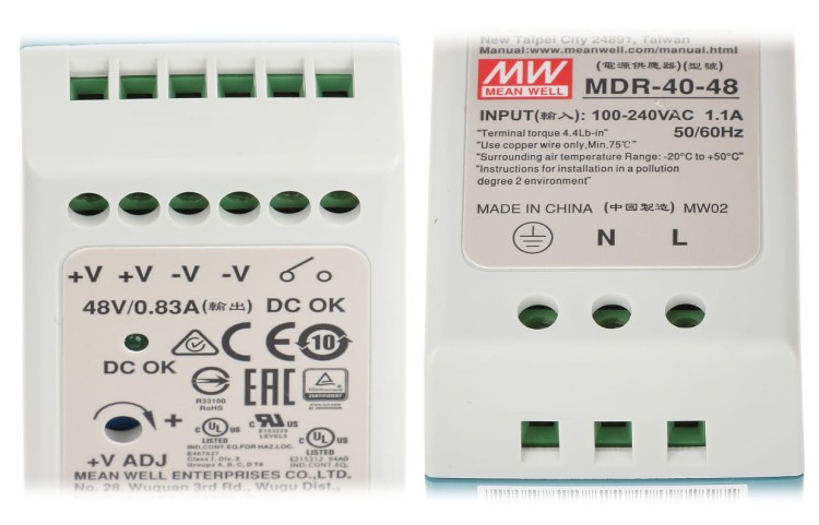 ZASILACZ IMPULSOWY MDR-40-48 MEAN WELL-1332165