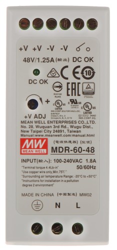 ZASILACZ IMPULSOWY MDR-60-48 MEAN WELL-1336378