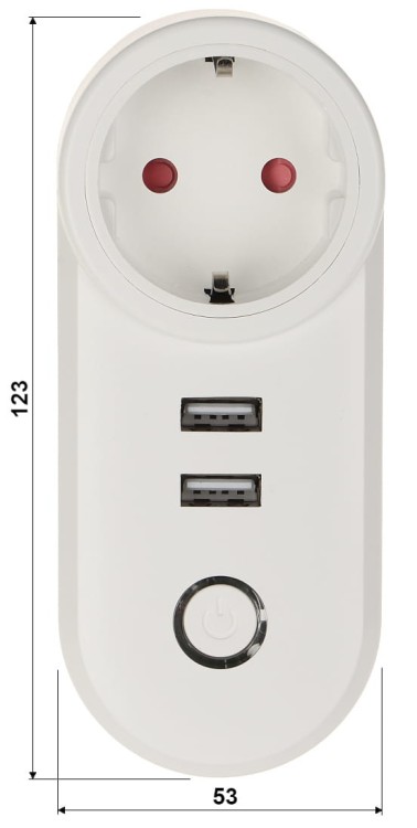 INTELIGENTNE GNIAZDO ELEKTRYCZNE ATLO-P1U2-TUYA Wi-Fi, Tuya Smart-1320174