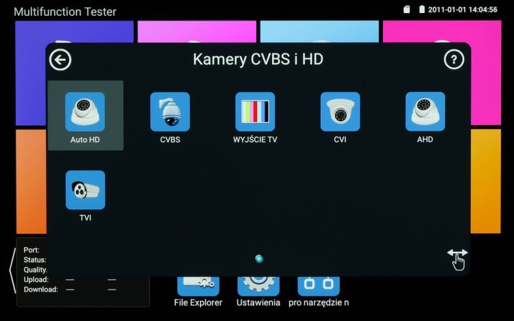 WIELOFUNKCYJNY TESTER CCTV CS-H8-70H-1345789