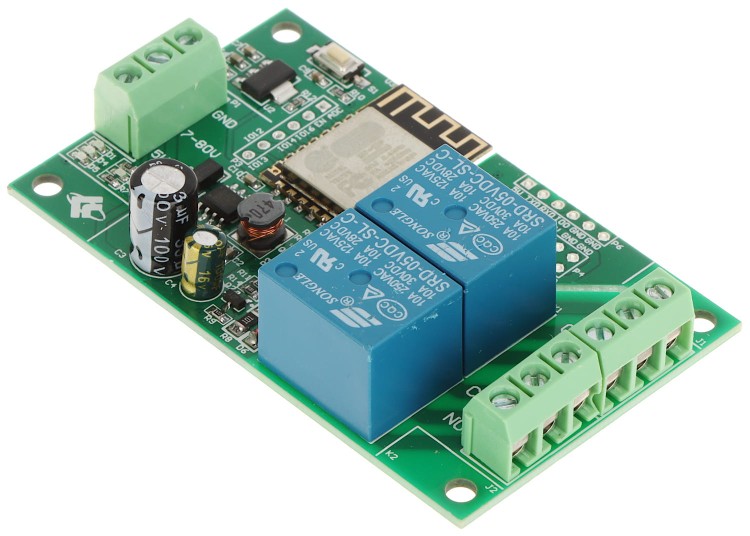 MODUŁ PRZEKAŹNIKOWY ESP12-2R-D8 Wi-Fi-1324309