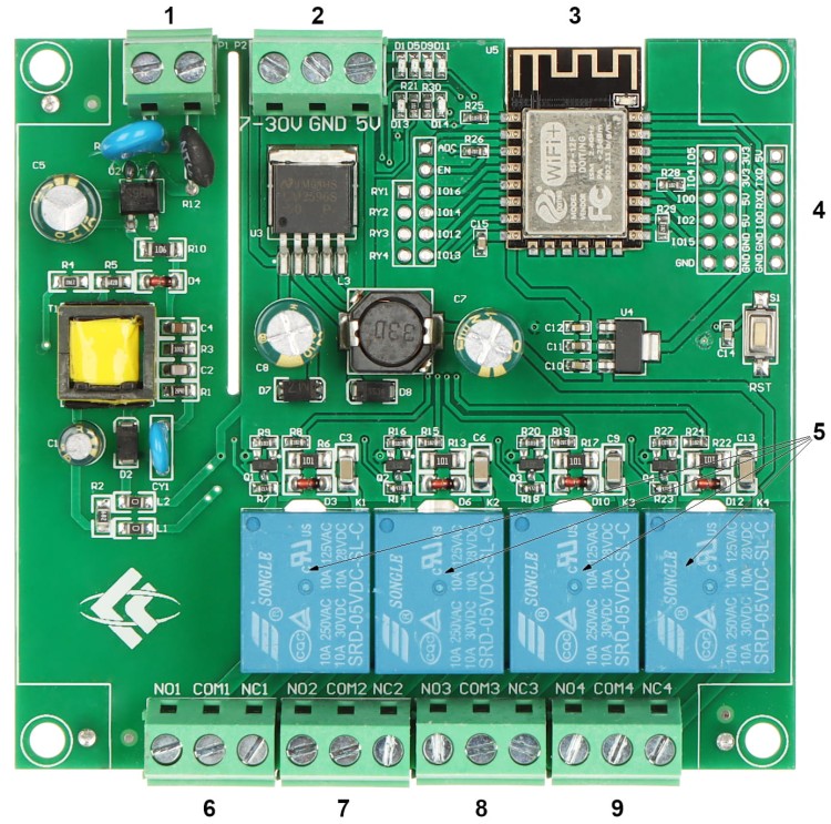 MODUŁ PRZEKAŹNIKOWY ESP12-4R-MV Wi-Fi-1324328