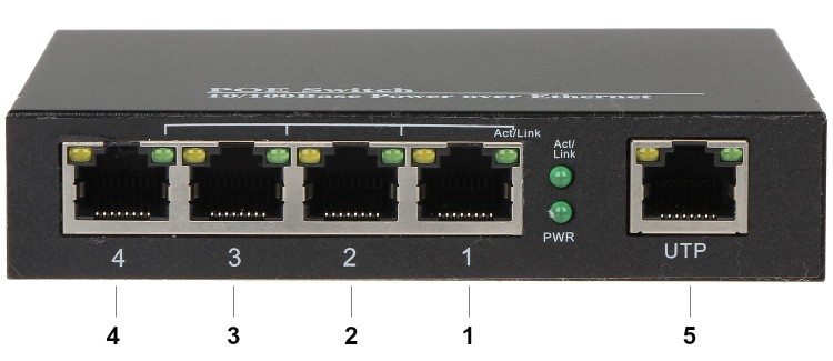 SWITCH POE SPS-4P/1 5-PORTOWY-1345412