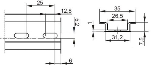 SZYNA MONTAŻOWA PERFOROWANA TS-35-1353597
