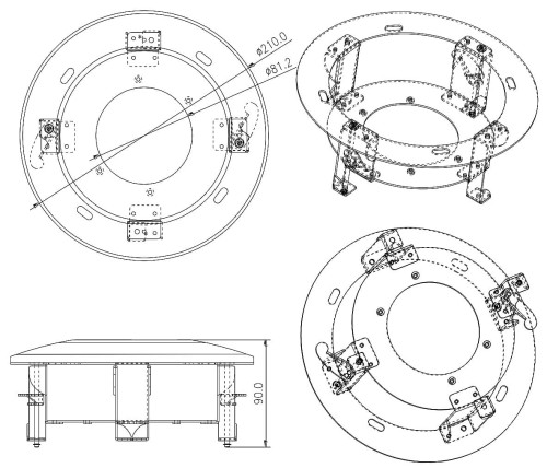 UCHWYT SUFITOWY DO KAMER KULISTYCH DS-1227ZJ Hikvision-1346224