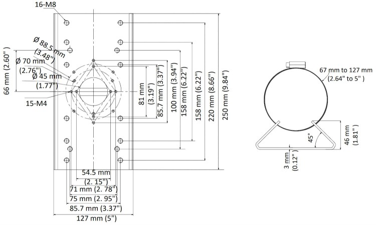UCHWYT NA SŁUP DS-1275ZJ-SUS Hikvision-1339304