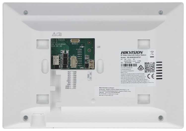 PANEL WEWNĘTRZNY Wi-Fi / IP DS-KH6320-WTE1-W Hikvision-1334391