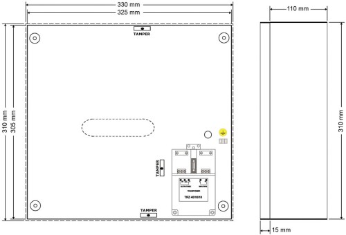OBUDOWA DO PŁYT CENTRAL ALARMOWYCH AWO-213 PULSAR-1344267