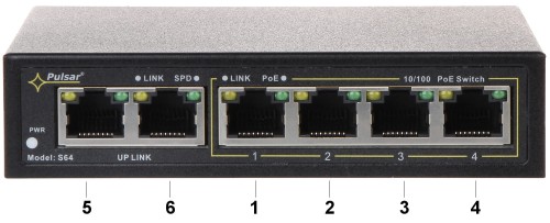 SWITCH POE S-64 4-PORTOWY PULSAR-1344349