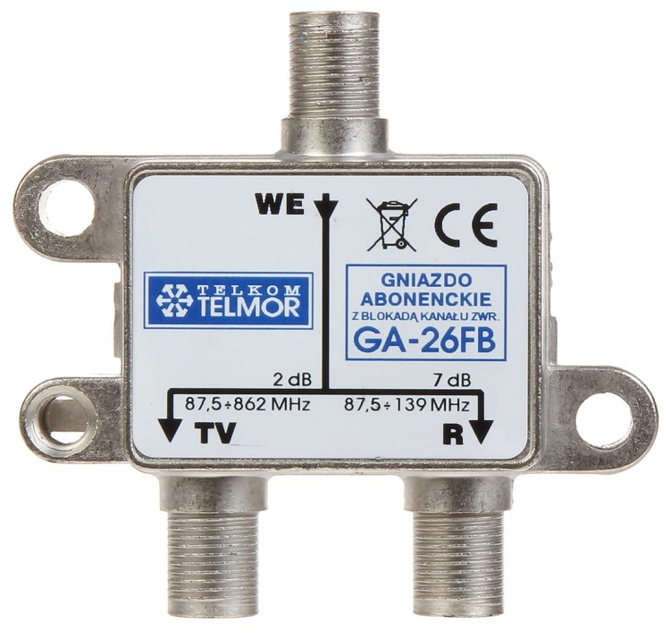 GNIAZDO KOŃCOWE GA-26FB R-TV TELMOR-1347244