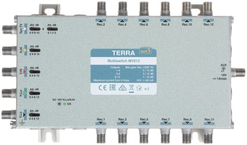 MULTISWITCH MV-512 5 WEJŚĆ / 12 WYJŚĆ TERRA-1341922