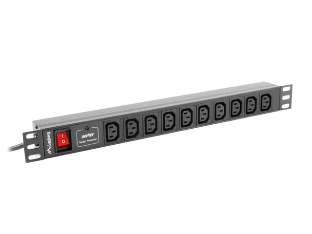 LISTWA ZASILAJĄCA RACK PDU 1U 10A 10X IEC C13 2M CZARNA C14 Lanberg-1511204
