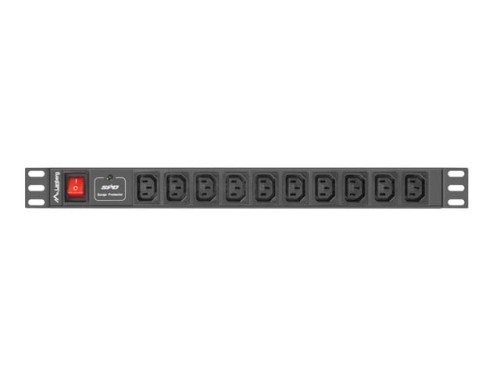 LISTWA ZASILAJĄCA RACK PDU 1U 10A 10X IEC C13 2M CZARNA C14 Lanberg-1511205