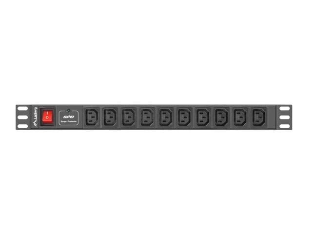 LISTWA ZASILAJĄCA RACK PDU 1U 10A 10X IEC C13 2M CZARNA C14 Lanberg-1511205