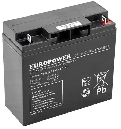 Akumulator EUROPOWER serii EP 12V 17Ah (Żywotność 6-9lat)-1511025