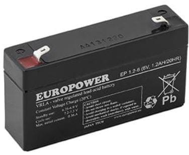 Akumulator EUROPOWER serii EP 6V 1,2Ah-1502835