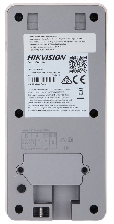 ZESTAW WIDEODOMOFONOWY DS-KIS603-P(C) Hikvision-1469466