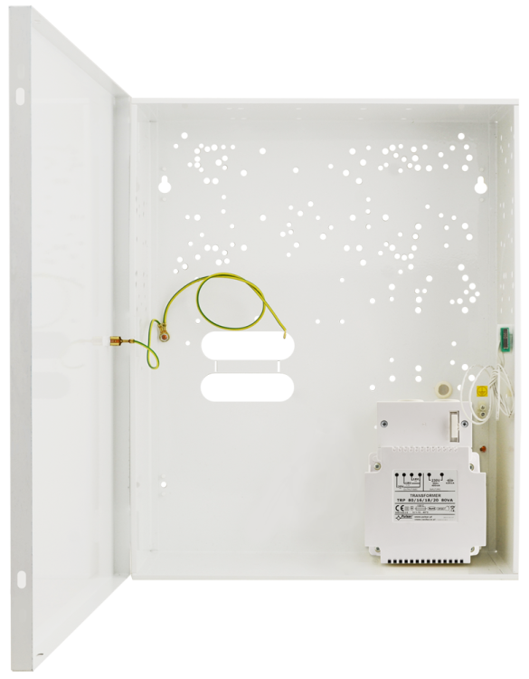 Pulsar AWO300 – obudowa alarmowa natynkowa – widok z przodu (otwarta)