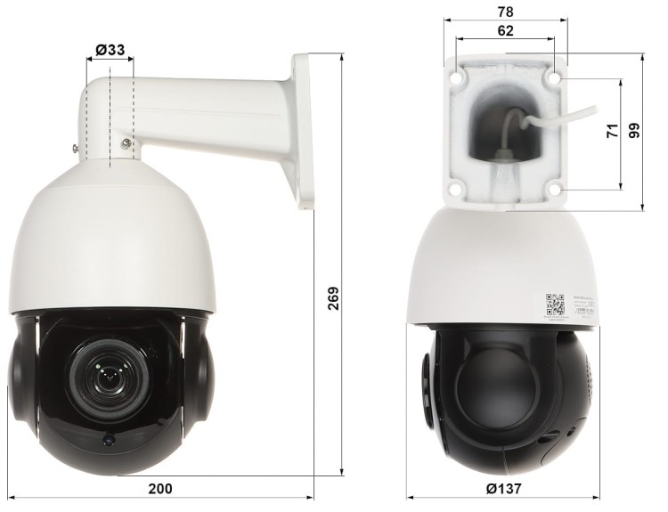 KAMERA IP SZYBKOOBROTOWA ZEWNĘTRZNA OMEGA-23P18-6P-AI - 1080p 5.35... 96.3mm-1360711