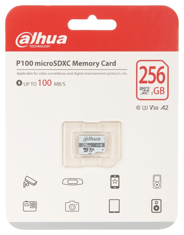 KARTA PAMIĘCI TF-P100/256GB microSD UHS-I, SDXC 256GB DAHUA-1561869