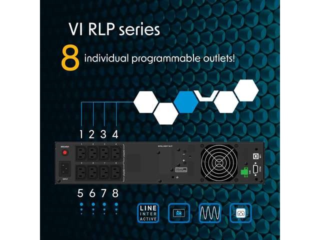 UPS RACK POWERWALKER VI 3000 RLP LINE-INTERACTIVE 3000VA 8X IEC C13 USB-B EPO LCD 2U-1544681