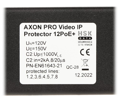 OGRANICZNIK PRZEPIĘĆ AXON-PRO-IP-12POE+-1520088