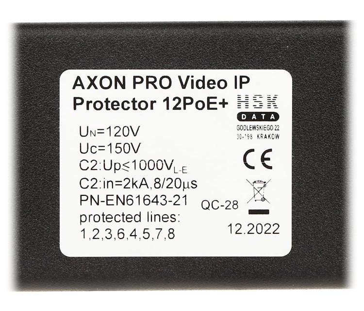 OGRANICZNIK PRZEPIĘĆ AXON-PRO-IP-12POE+-1520088