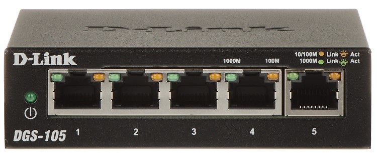 5-port 10/100/1000 Gigabit Metal Housing Desktop Switch-1327442