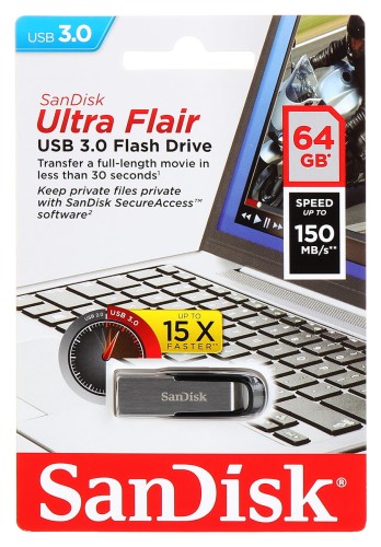 PENDRIVE FD-64/ULTRAFLAIR-SANDISK 64GB USB 3.0 SANDISK-1347545