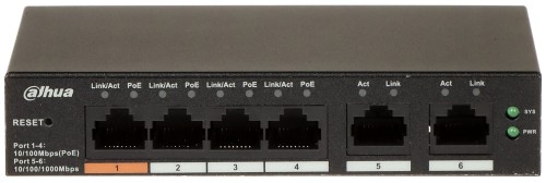 SWITCH POE CS4006-4ET-60 4-PORTOWY DAHUA-1624036