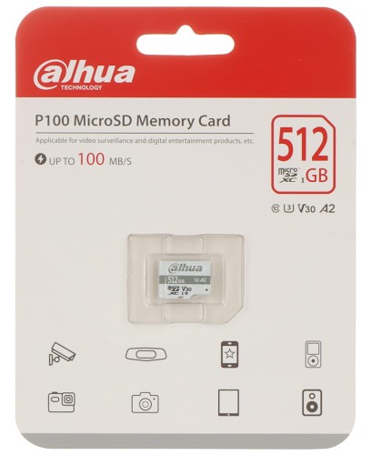 KARTA PAMIĘCI TF-P100/512GB microSD UHS-I, SDXC 512GB DAHUA-1568509