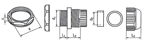 DŁAWNICA IZOLACYJNA ML-145 IP68 M20 x 1.5-1348395